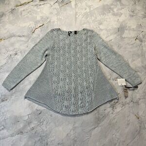 Skys The Limit Sweater Womens‎ Plus Size 1X Sky Blue Shimmer St Mortiz Knit